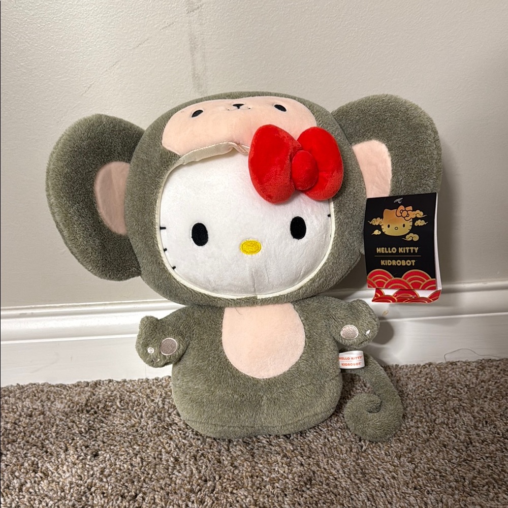 Hello Kitty Plush Toy - Gray and Red